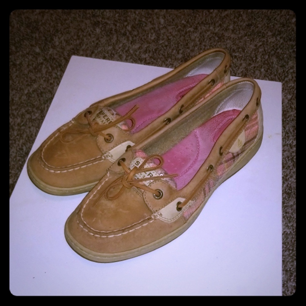 Beige and Pink Top-Sider Sperry's